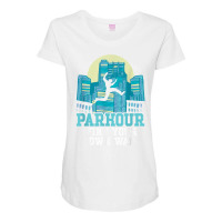 Parkour Free Running Training Traceur Freerunner Jumping T Shirt Maternity Scoop Neck T-shirt | Artistshot