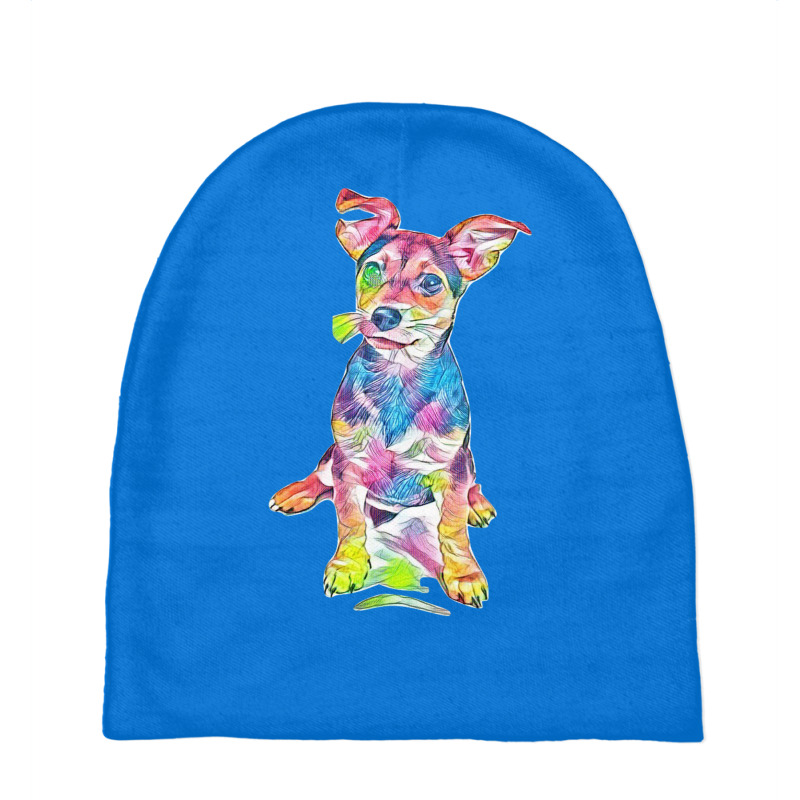 Dog With Perky Ears Baby Beanies by Kemnabi | Artistshot