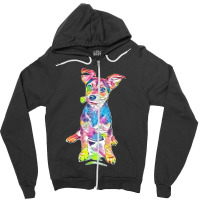 Dog With Perky Ears Zipper Hoodie | Artistshot