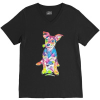 Dog With Perky Ears V-neck Tee | Artistshot