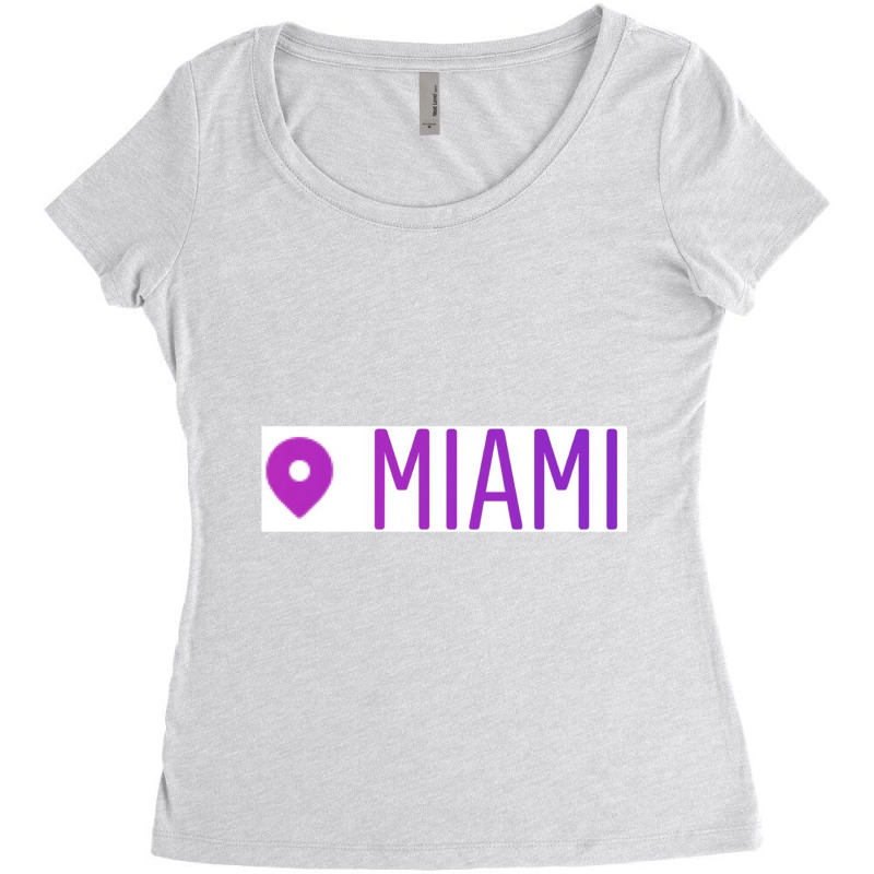 Miami Women's Triblend Scoop T-shirt by TERRANCECOTT | Artistshot