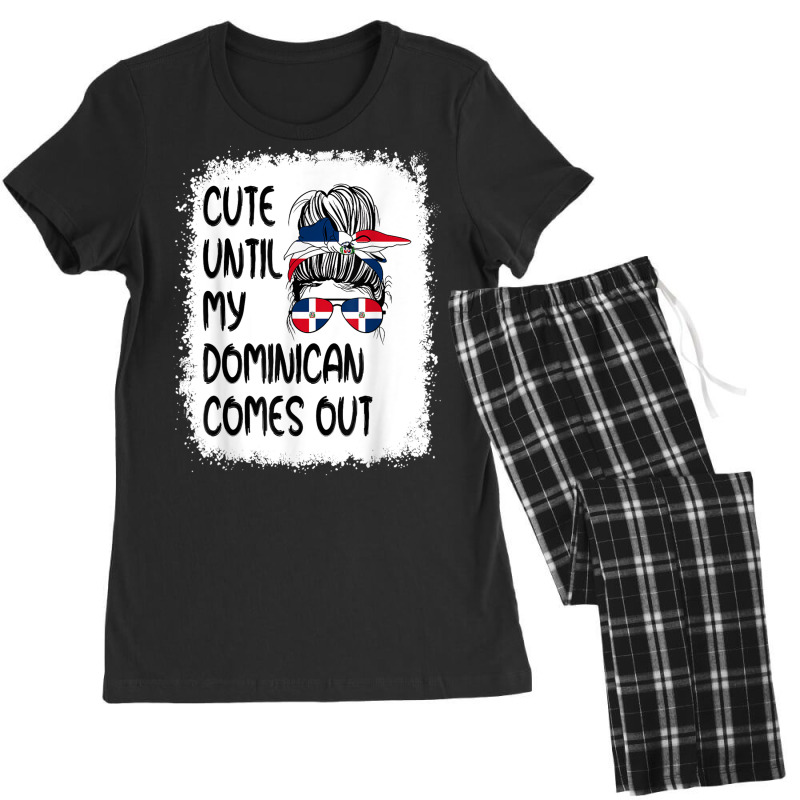 Funny Cute Until My Dominican Comes Out T Shirt Women's Pajamas Set by cm-arts | Artistshot