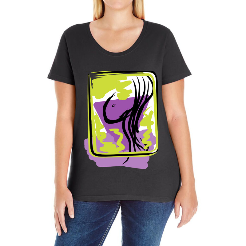 Abstract Art Porn Film Ladies Curvy T-Shirt by cm-arts | Artistshot