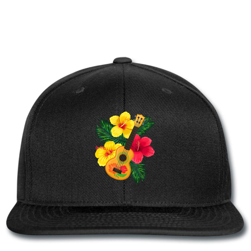 Hawaiian Ukulele Lute Guitar Hibiscus Printed Hat | Artistshot