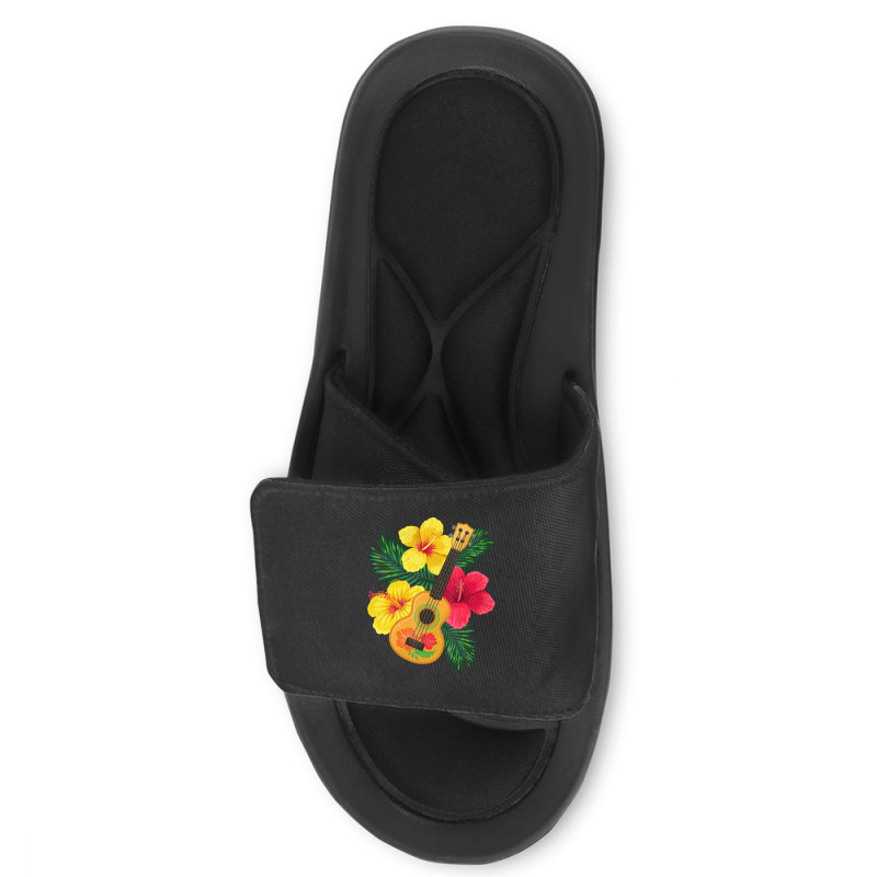 Hawaiian Ukulele Lute Guitar Hibiscus Slide Sandal | Artistshot