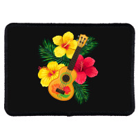 Hawaiian Ukulele Lute Guitar Hibiscus Rectangle Patch | Artistshot