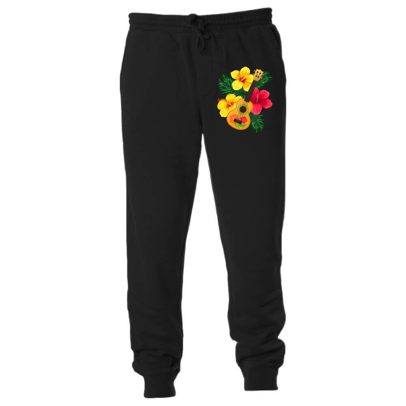 Hawaiian Ukulele Lute Guitar Hibiscus Unisex Jogger | Artistshot