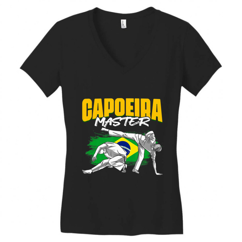 Capoeira Master Fight Mixed Martial Arts Women's V-Neck T-Shirt by cm-arts | Artistshot