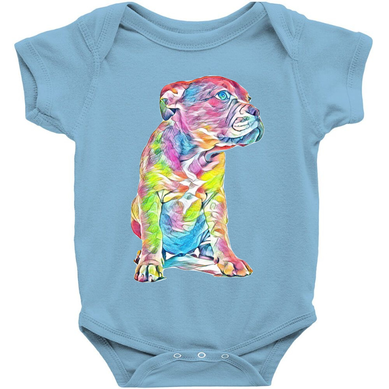 Pit Bull Baby Bodysuit by Kemnabi | Artistshot