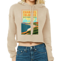 Channel Islands California Wpa National Parks Poster Retro T Shirt Cropped Hoodie | Artistshot