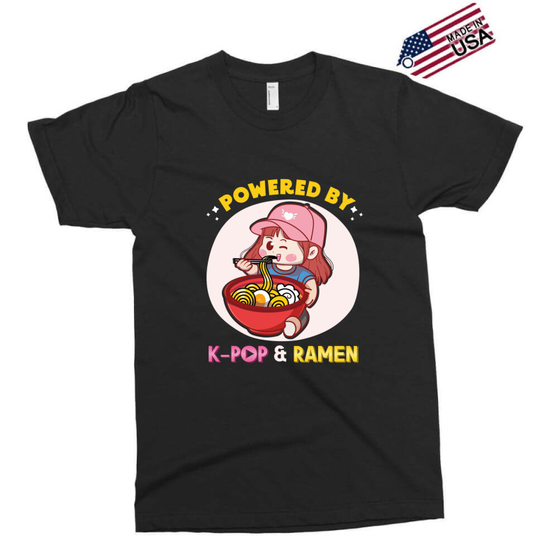 Powered By K Pop And Ramen Japanese Noodles Korean Kpop Novely Exclusive T-shirt by cm-arts | Artistshot