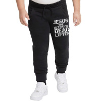 Funny Christian Workout Gift Jesus The Ultimate Dead Lifter-qoesh Youth Jogger | Artistshot