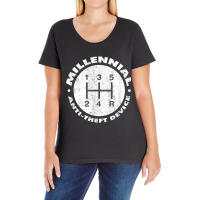 Millennial Anti Theft Device Manual Shift Funny T Shirt Ladies Curvy T-shirt | Artistshot