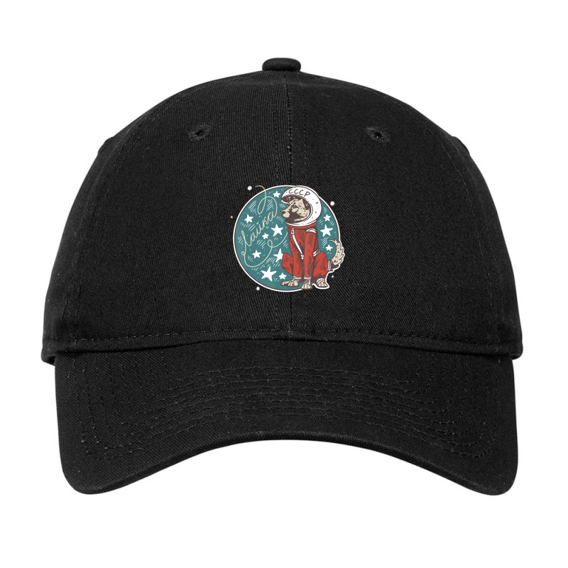 Laika Dog Sputnik Space Space Ussr Adjustable Cap by Konlasa6638 | Artistshot