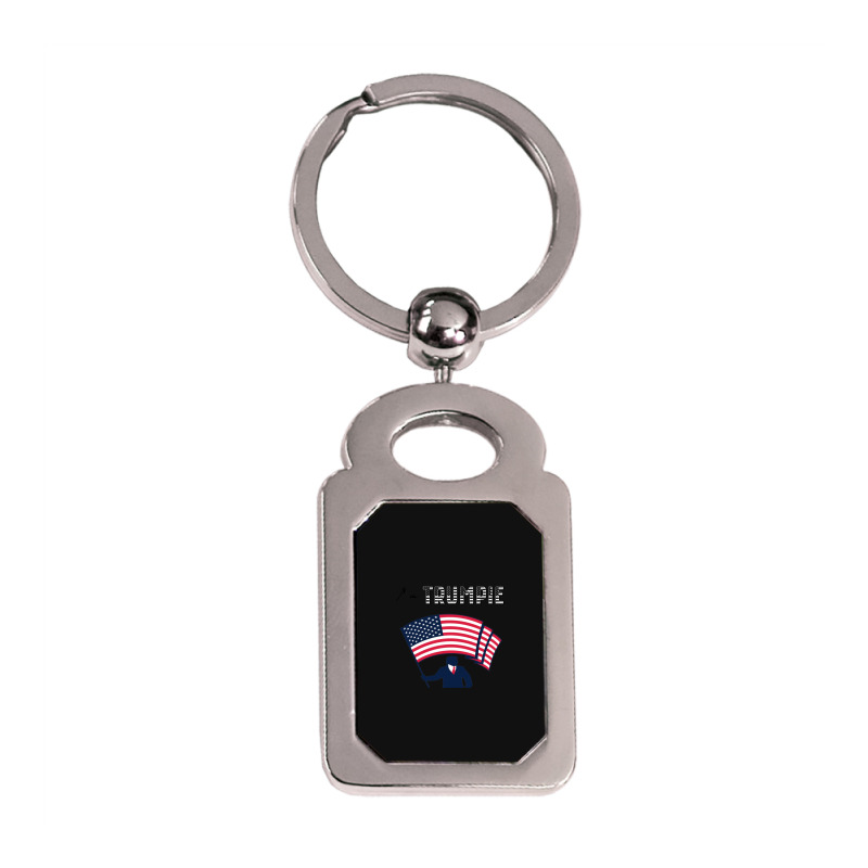 Trump Fans Silver Rectangle Keychain | Artistshot