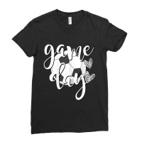 Game Day Soccer Ball With Hearts Soccer Mom Soccer Player Ladies Fitted T-shirt | Artistshot