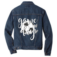 Game Day Soccer Ball With Hearts Soccer Mom Soccer Player Men Denim Jacket | Artistshot