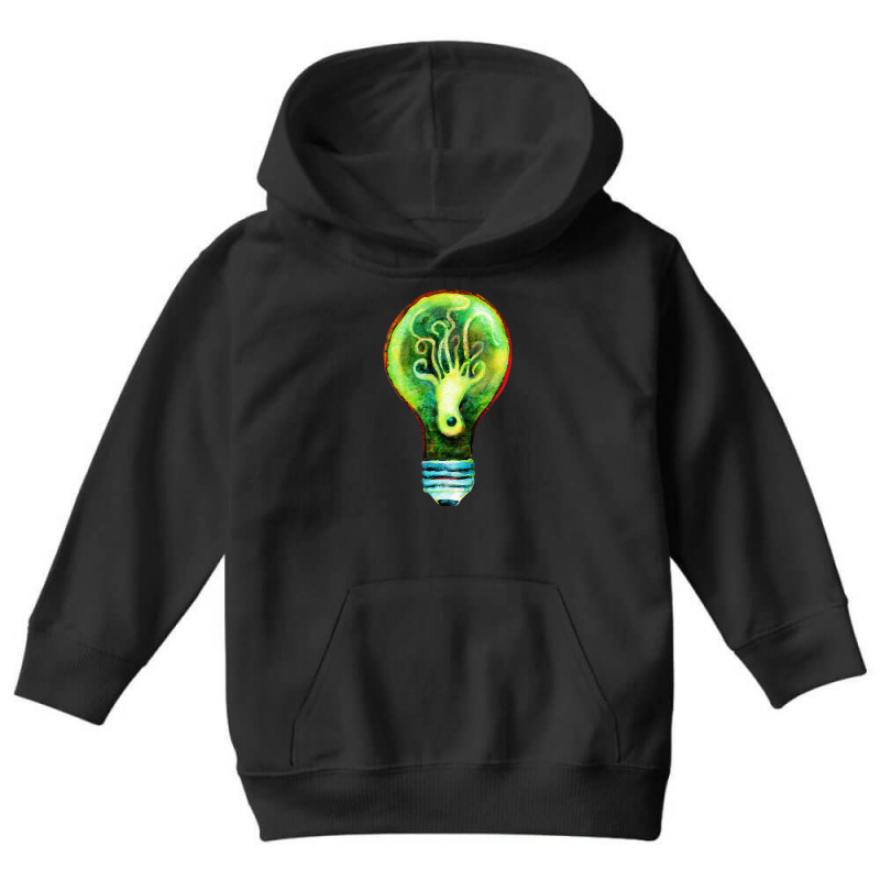 Octopus In A Lightbulb, Octopus In A Lightbulb Art, Octopus In A Light Youth Hoodie by SHOODOD | Artistshot