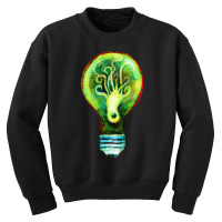 Octopus In A Lightbulb, Octopus In A Lightbulb Art, Octopus In A Light Youth Sweatshirt | Artistshot