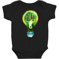 Octopus In A Lightbulb, Octopus In A Lightbulb Art, Octopus In A Light Baby Bodysuit | Artistshot