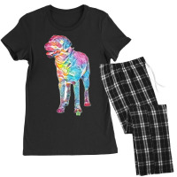 Black Labrador Front View Women's Pajamas Set | Artistshot