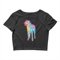 Black Labrador Front View Crop Top | Artistshot