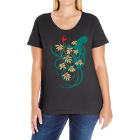 Octopus And Bird, Octopus And Bird Art, Octopus And Bird Painting, Oct Ladies Curvy T-shirt | Artistshot