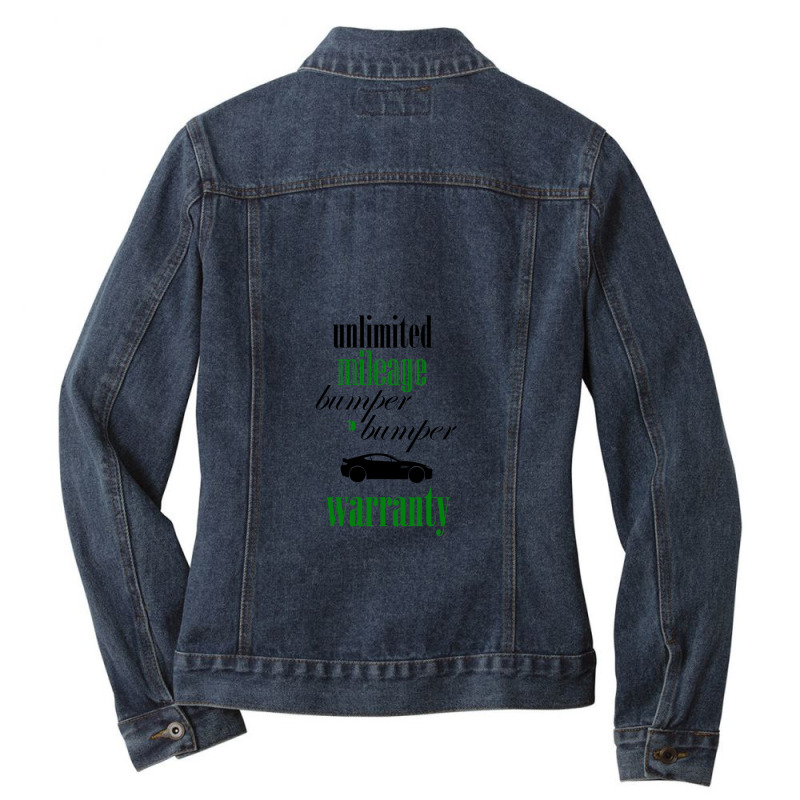 Bumper To Bumper Warranty Ladies Denim Jacket by RickyRamshur | Artistshot