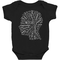 Meditate Mindfulness Zen Buddha Yoga Wordart T Shirt Baby Bodysuit | Artistshot