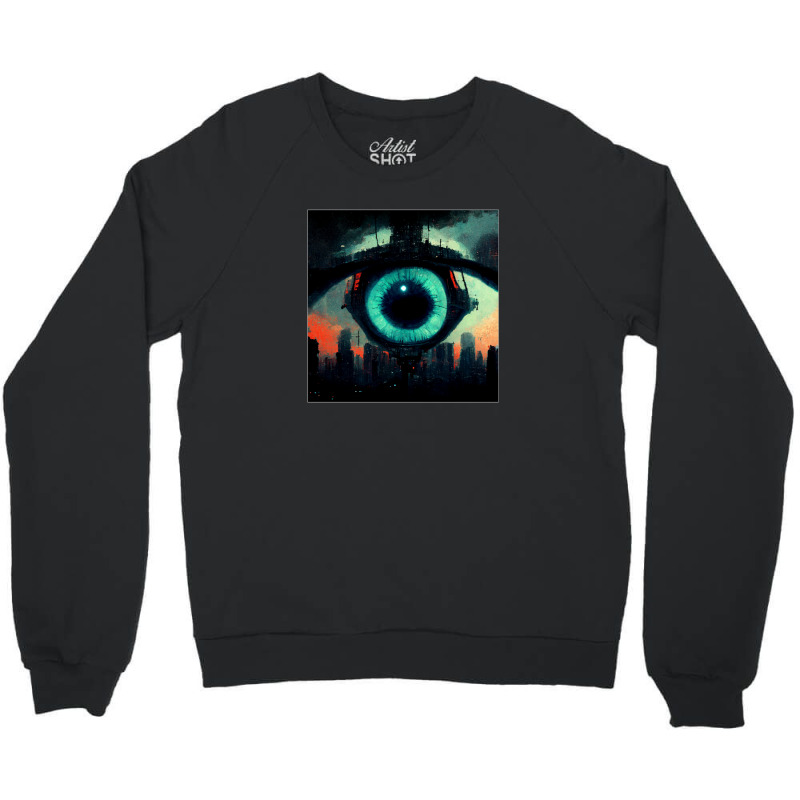 Cyber Eye Crewneck Sweatshirt | Artistshot