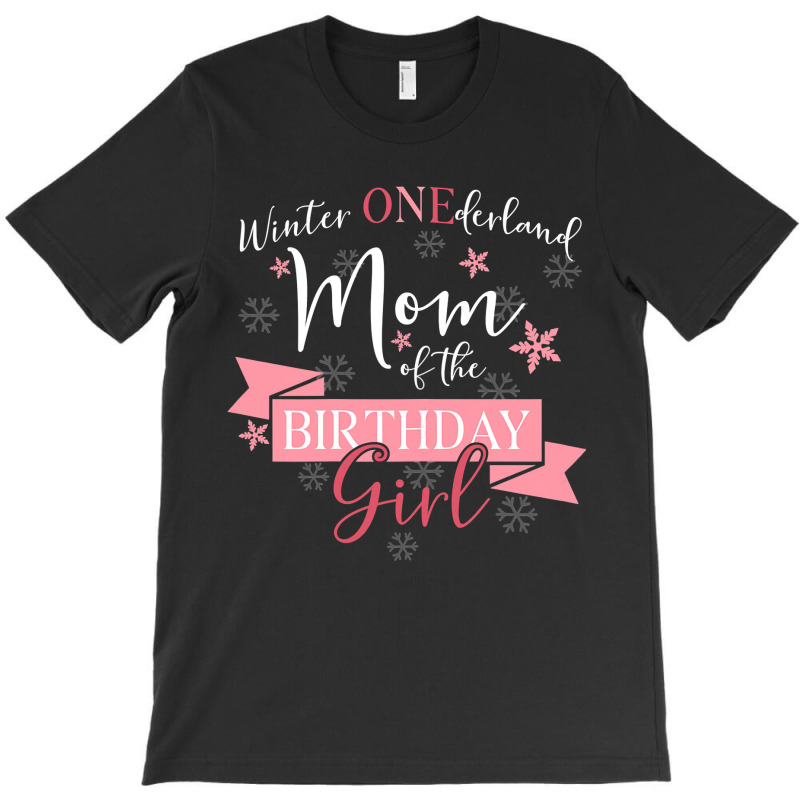 Womens Winter Onederland Mom Of The Birthday Girl T-shirt | Artistshot