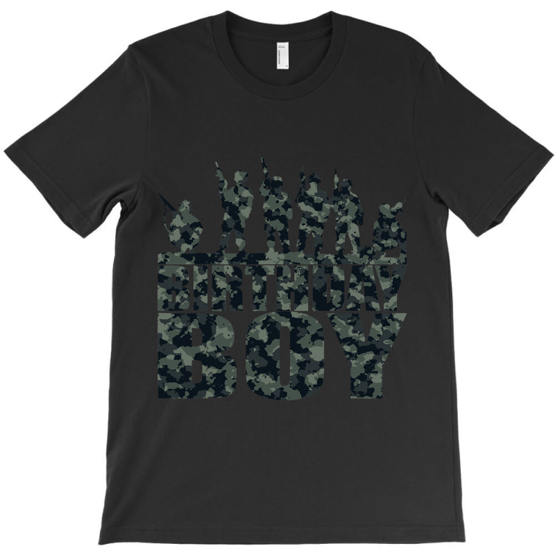 Birthday Boy Army Party Military Party Supplies Camo Green T-shirt | Artistshot