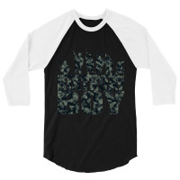 Birthday Boy Army Party Military Party Supplies Camo Green 3/4 Sleeve Shirt | Artistshot