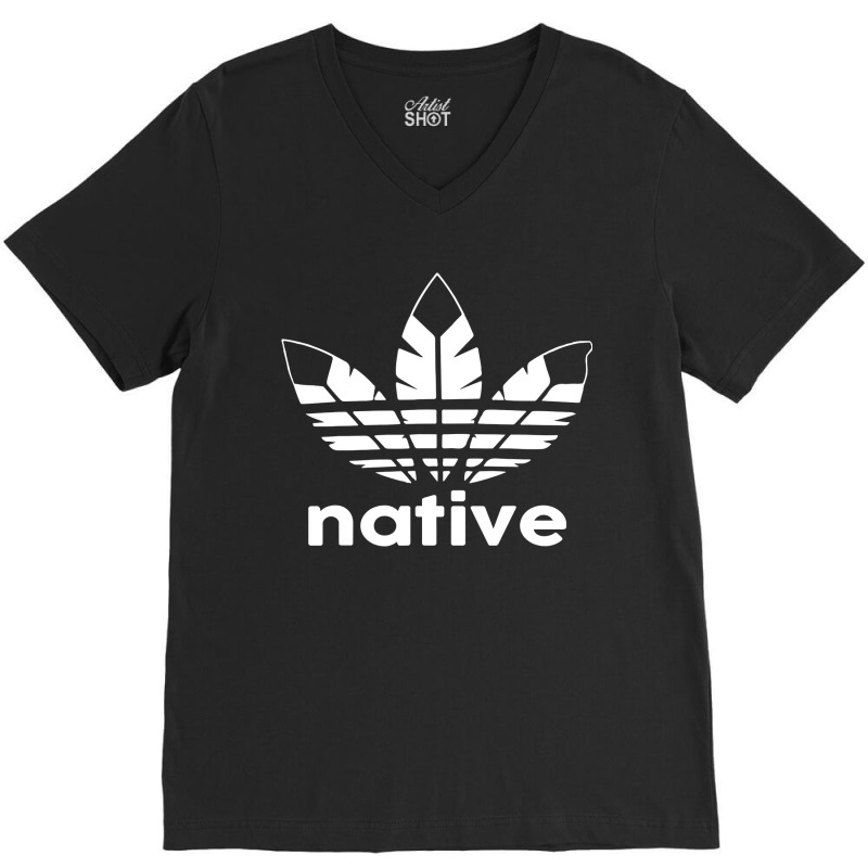 Native Feather Native American V-Neck Tee by cm-arts | Artistshot