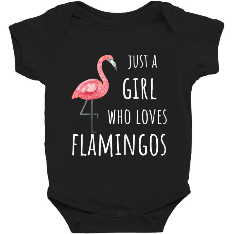 Funny Just A Girl Who Loves Flamingos Baby Bodysuit | Artistshot