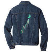 Crypto Trading Hodl Vintage Stock Chart To The Moon Men Denim Jacket | Artistshot