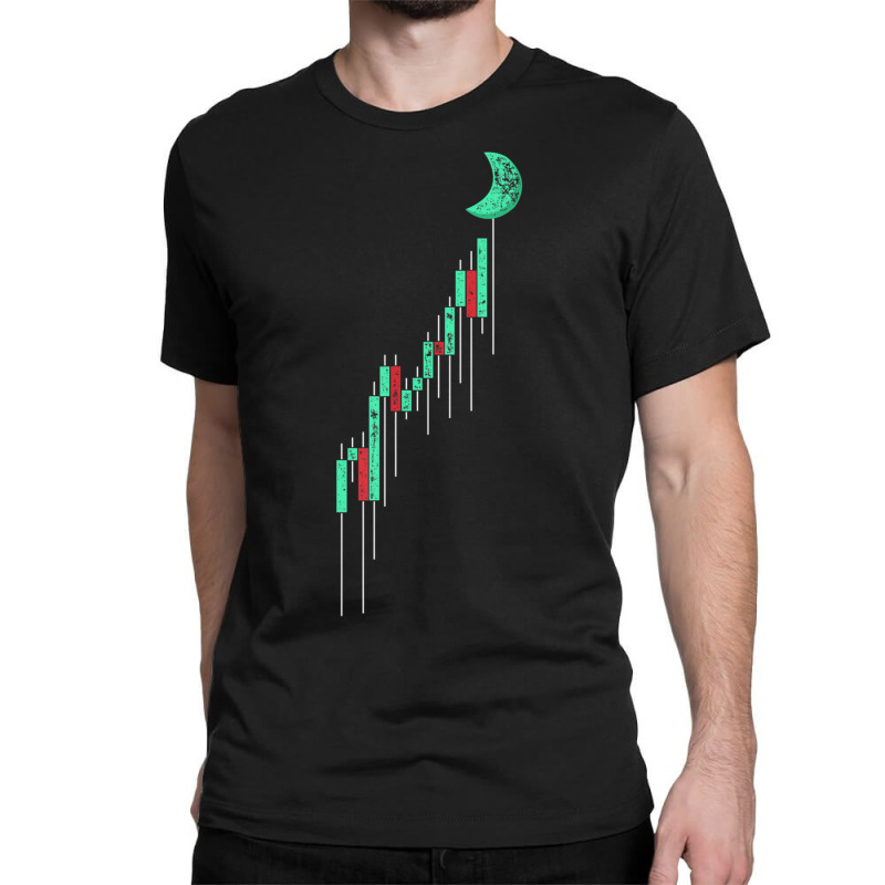 Crypto Trading Hodl Vintage Stock Chart To The Moon Classic T-shirt by cm-arts | Artistshot