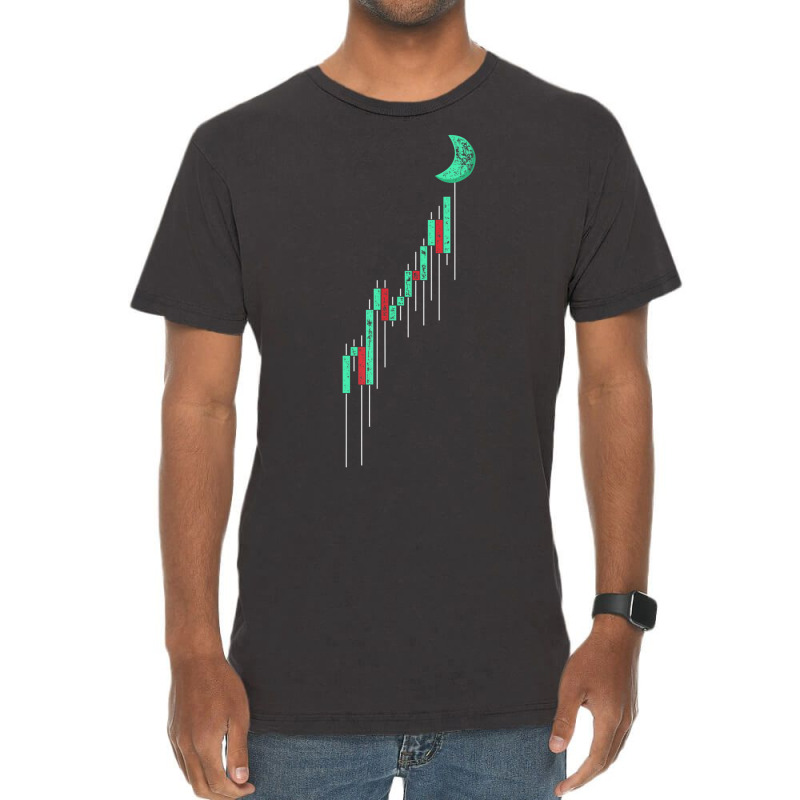 Crypto Trading Hodl Vintage Stock Chart To The Moon Vintage T-Shirt by cm-arts | Artistshot