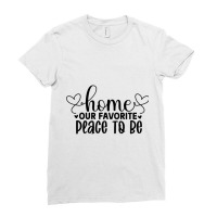 Home Is Our Favorite Place To Be Sign  ,cute Welcome Mat  Front Porch  Ladies Fitted T-shirt | Artistshot