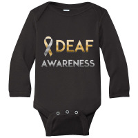 American Sign Language Deaf Awareness Long Sleeve Baby Bodysuit | Artistshot