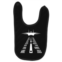 Flying F14 Tomcat Pilot Landing Phonetic Alphabet Runway Baby Bibs | Artistshot