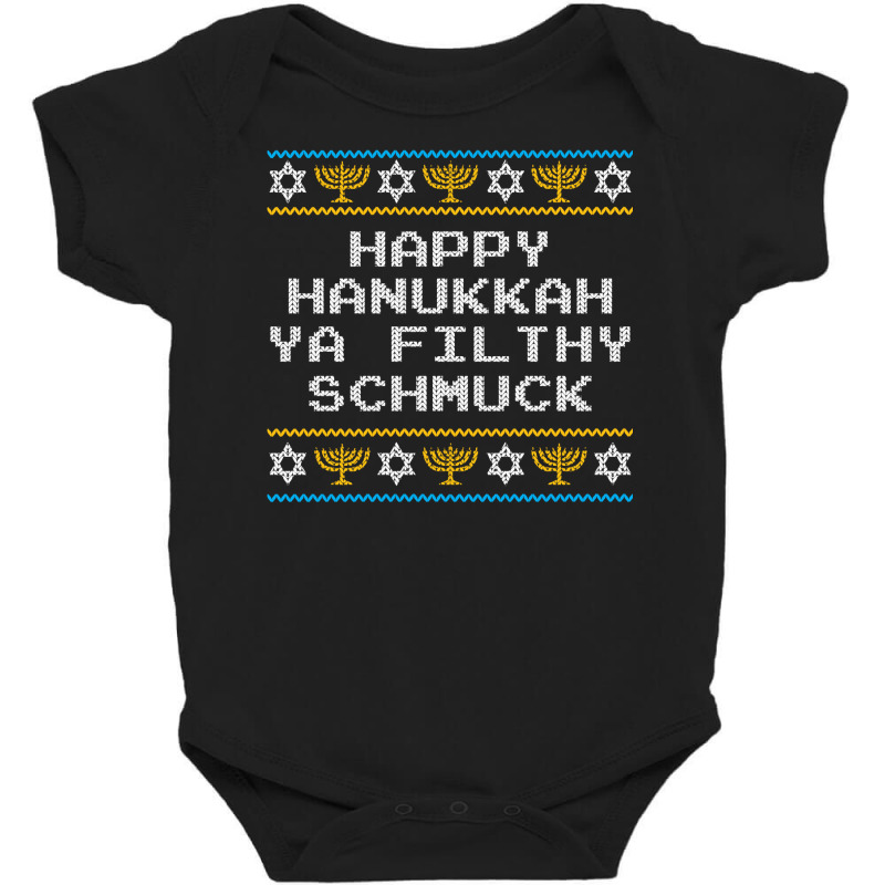 Funny Jewish Hanukkah Ya Filthy Schmuck Baby Bodysuit | Artistshot