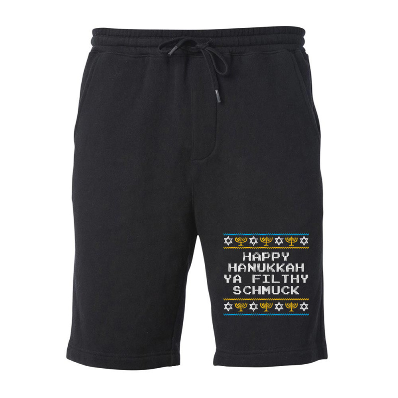 Funny Jewish Hanukkah Ya Filthy Schmuck Fleece Short | Artistshot