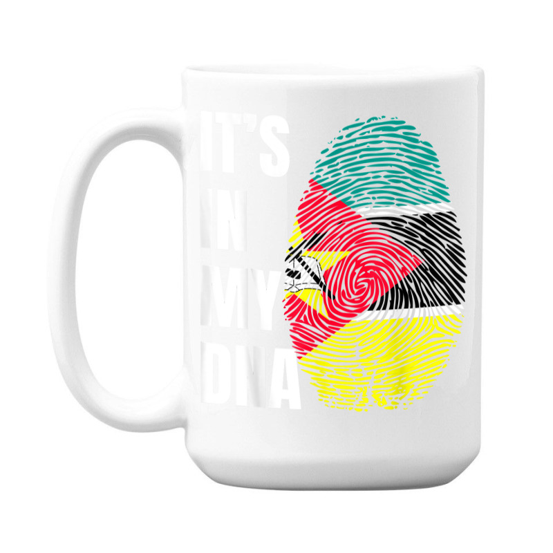 Fingerprint Dna Biometry Flag Mozambique T Shirt 15 Oz Coffee Mug by cm-arts | Artistshot