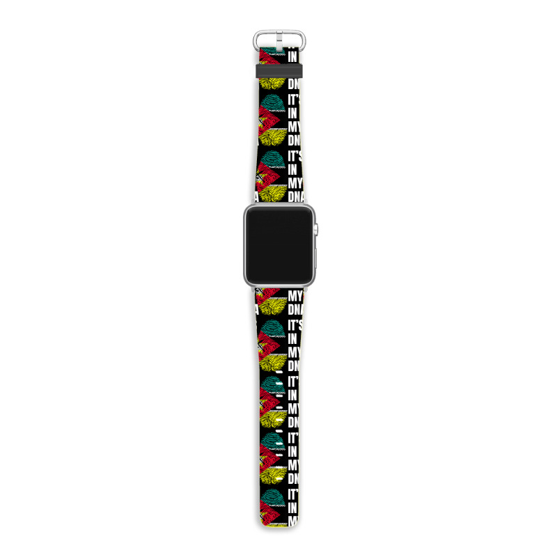 Fingerprint Dna Biometry Flag Mozambique T Shirt Apple Watch Band by cm-arts | Artistshot