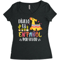 En Espanol Por Favor Bilingual Spanish Teacher T Shirt Women's Triblend Scoop T-shirt | Artistshot