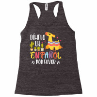 En Espanol Por Favor Bilingual Spanish Teacher T Shirt Racerback Tank | Artistshot