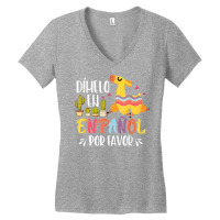 En Espanol Por Favor Bilingual Spanish Teacher T Shirt Women's V-neck T-shirt | Artistshot