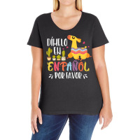 En Espanol Por Favor Bilingual Spanish Teacher T Shirt Ladies Curvy T-shirt | Artistshot