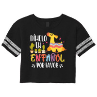 En Espanol Por Favor Bilingual Spanish Teacher T Shirt Scorecard Crop Tee | Artistshot